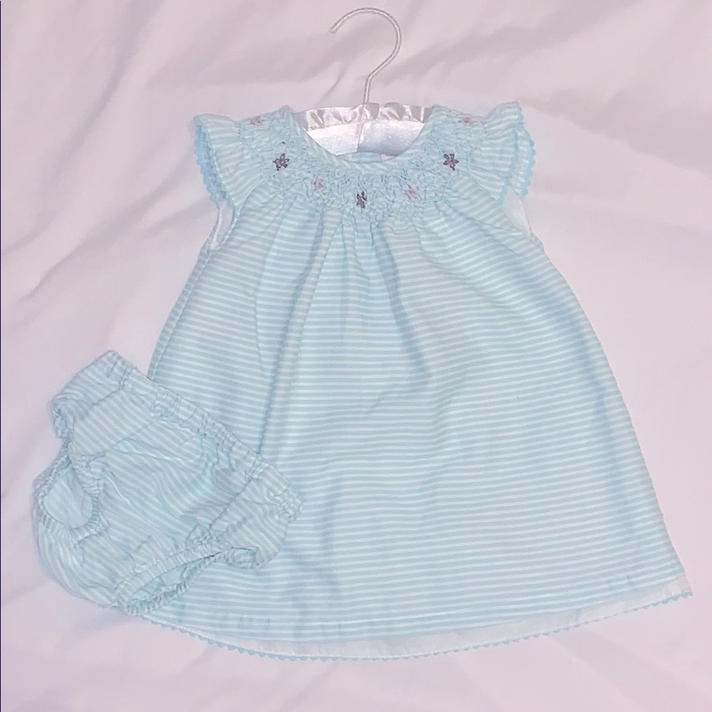 JANIE AND JACK layette light mint green dress!